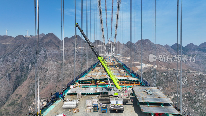 贵州花江峡谷大桥建设