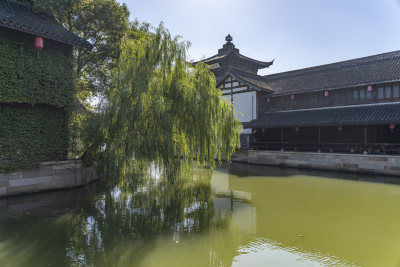 浙江绍兴柯岩景区柯岩鲁镇风景