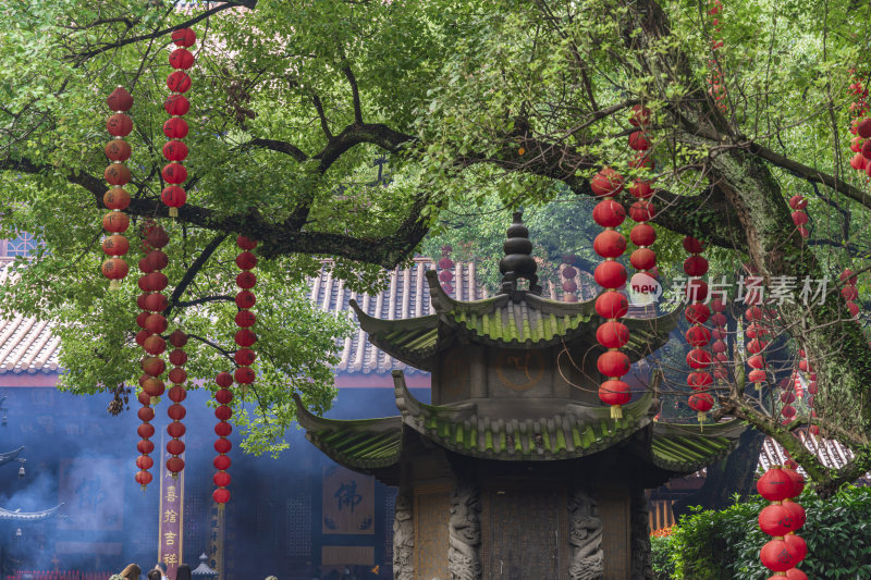 杭州飞来峰景区上天竺法喜禅寺古建筑