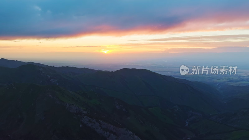 新疆伊犁昭苏乌孙山航拍