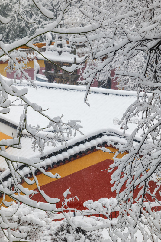 长沙岳麓书院雪景