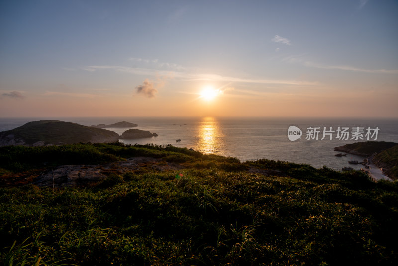 海边的落日