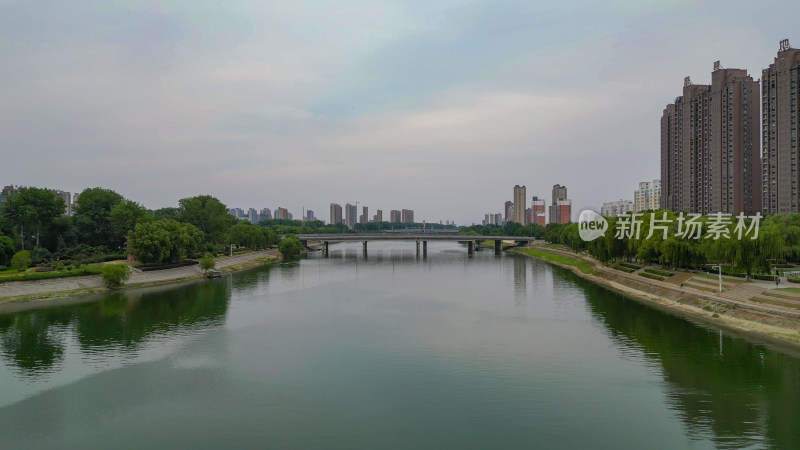 河南漯河沙澧河风景区航拍