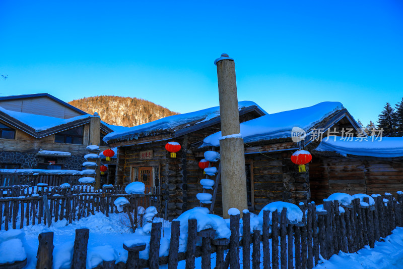 冬季东北雪地自然风光