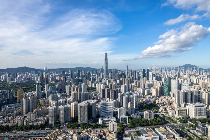 深圳市福田街道航拍风光