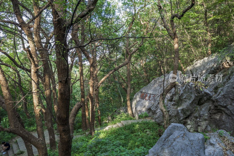 航拍杭州凤凰山景区月岩石灰岩石林