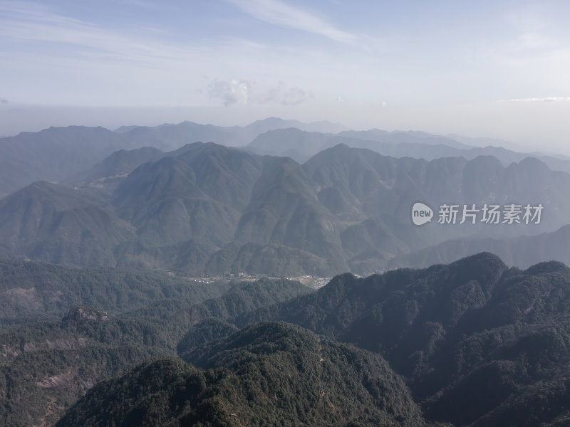 江西上饶三清山夏季山脉主峰航拍