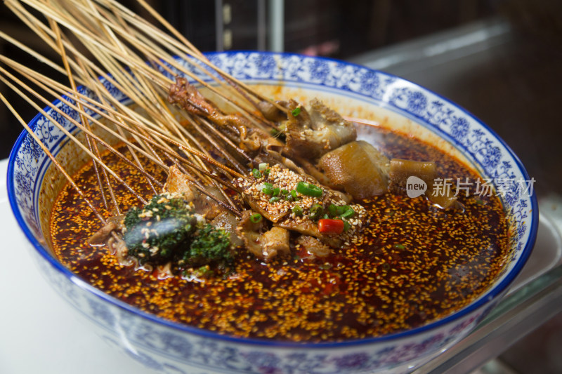 油泼辣子钵钵鸡四川美食