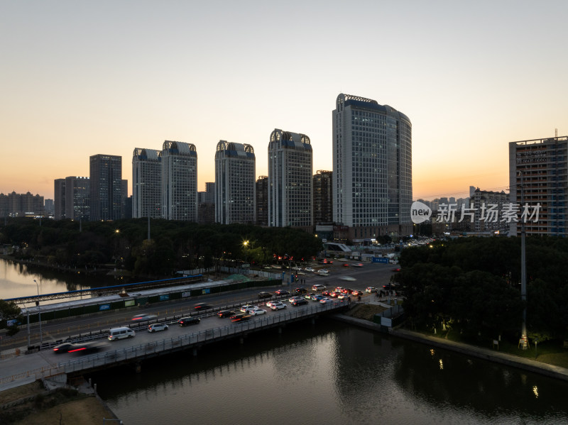 宁波城市景色航拍