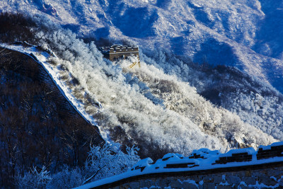 长城雪后冬季风光