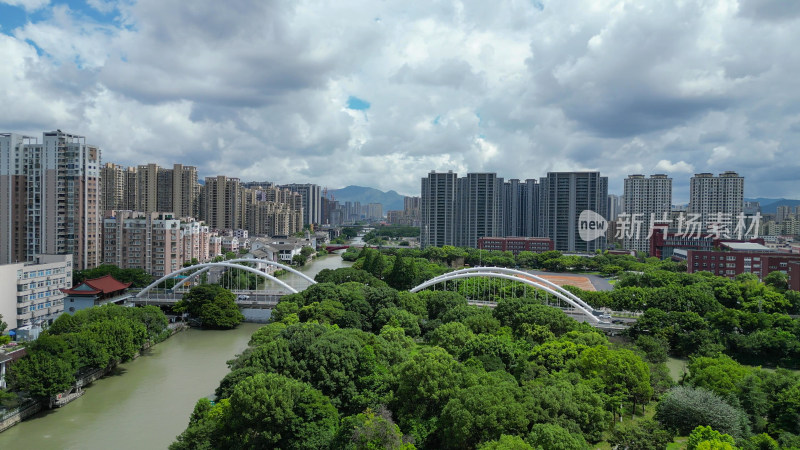 航拍温州印象南塘4A景区