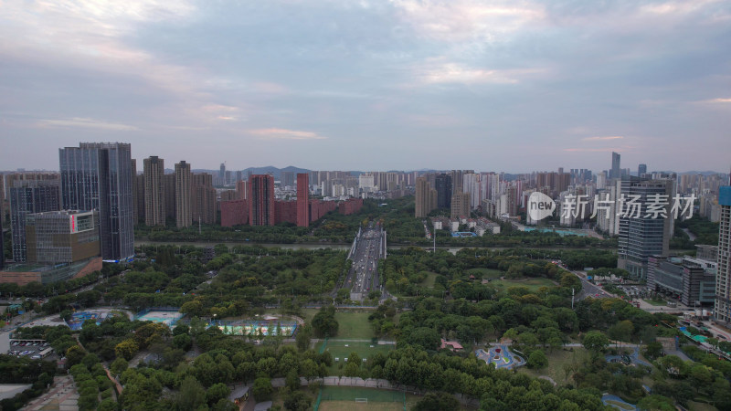 航拍江苏无锡城市建设无锡大景