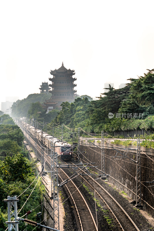 湖北武汉武昌京广铁路黄鹤楼白云阁