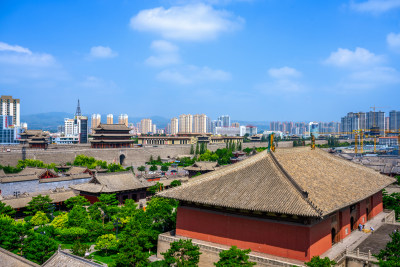 山西省大同市辽代华严寺历史文化风光