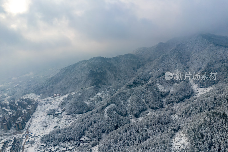 冬天雪景航拍