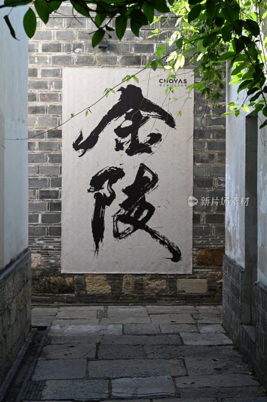 南京老门东古巷砖墙金陵字