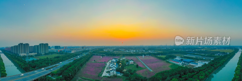 落日余晖下的冯梦龙村