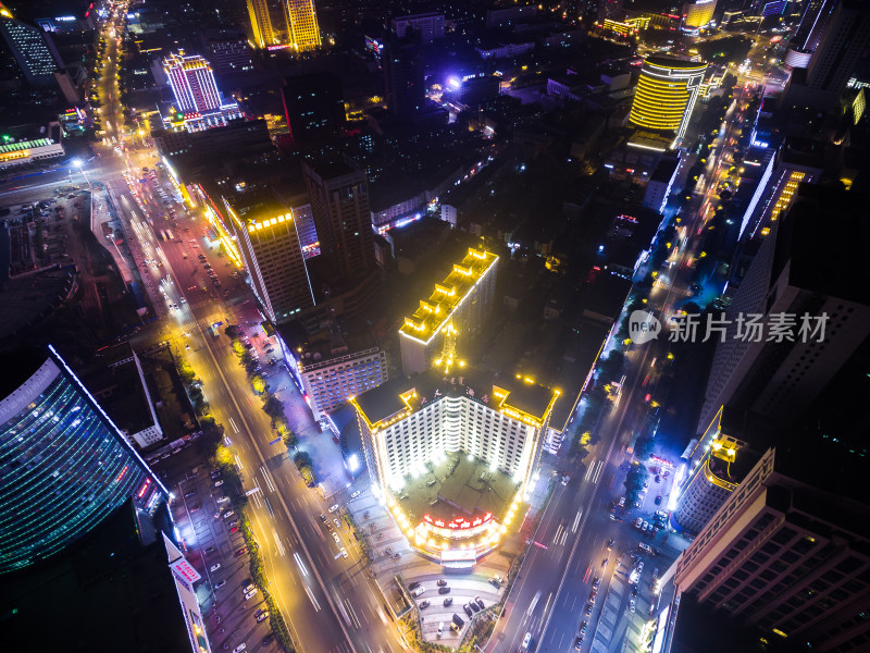 内蒙古呼和浩特城市夜景