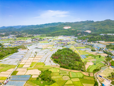 农业种植农田大棚种植航拍