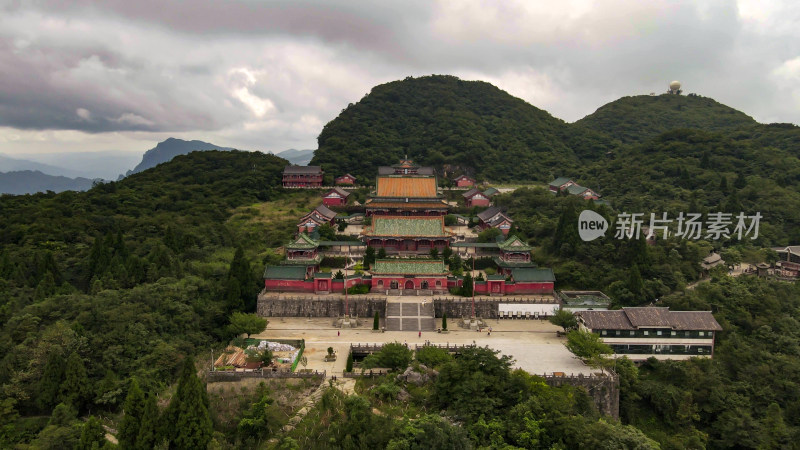 湖南张家界天门山5A景区航拍