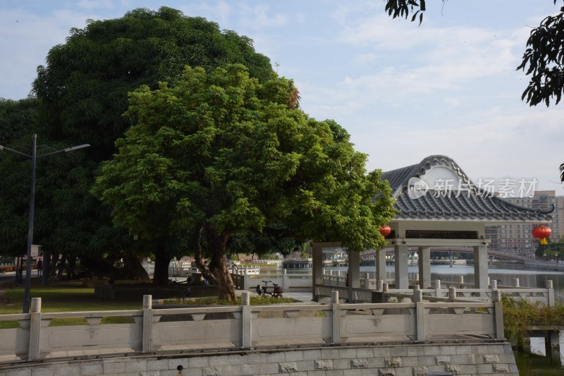 广东东莞：横丽湖沿湖风光