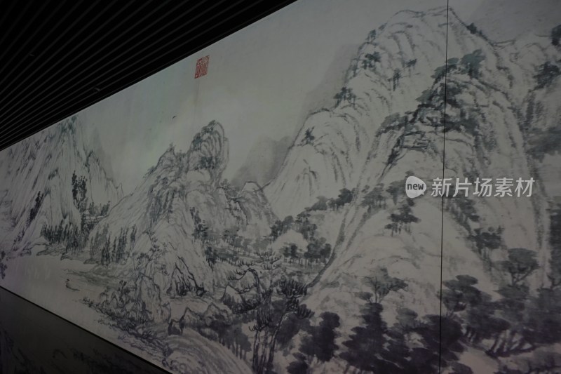 中式山水国画展示