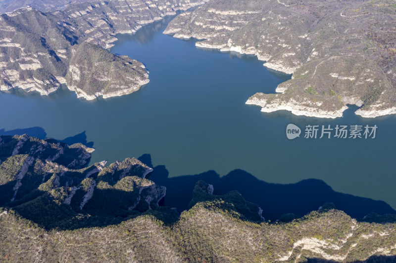 震撼河南三峡自然风光山水地貌航拍摄影配图