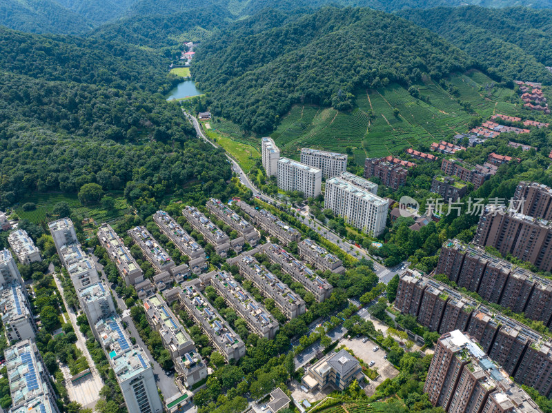 城市建筑的高角度视图