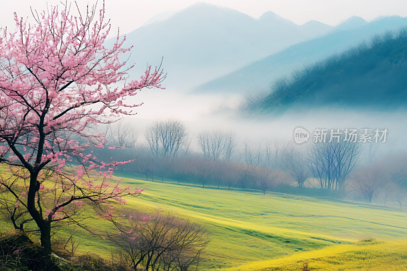 风景春天植物花朵背景