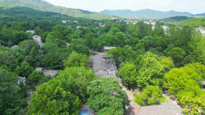 航拍湖北武汉黄陂区大余湾景区