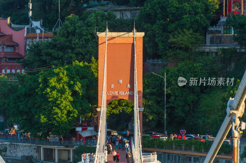 爱情岛桥梁及周边景观