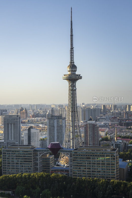 哈尔滨夜景地标性建筑龙塔