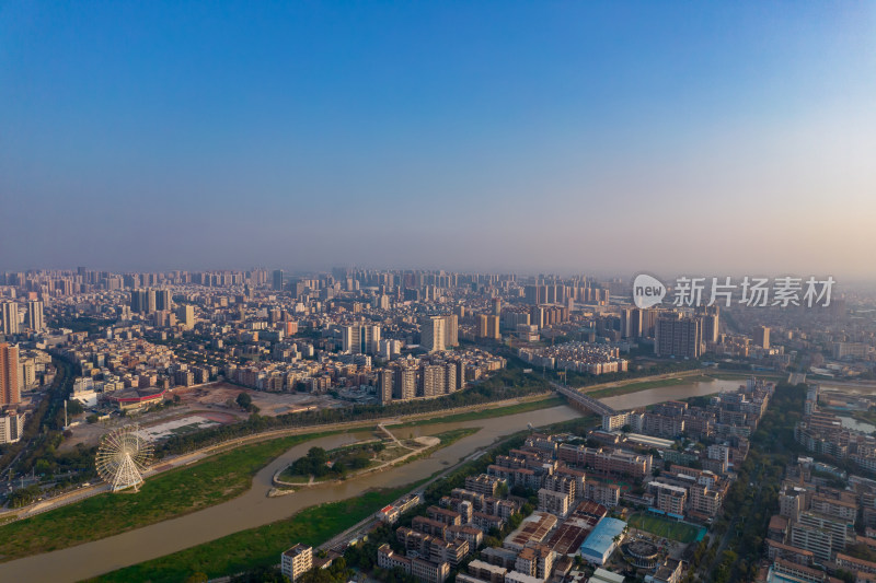 广东茂名城市风光航拍摄影图