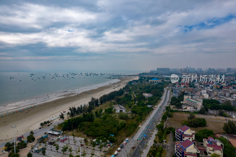 北海银滩风景区航拍摄影图