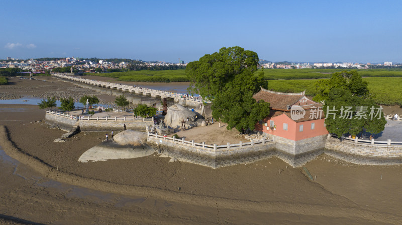 福建泉州洛阳桥风光航拍