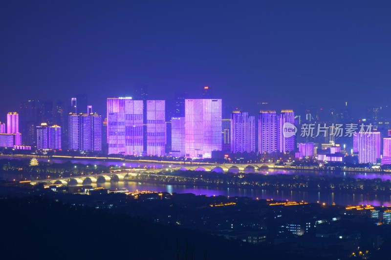 长沙城市天际线夜景