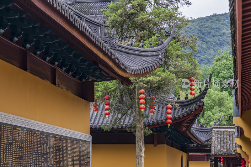 杭州西湖三天竺法镜寺古建筑风景