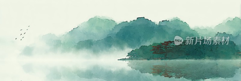 水墨山水意境画