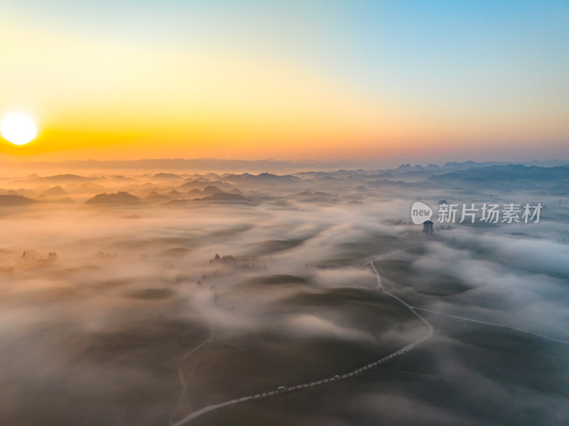 贵州遵义湄潭茶海