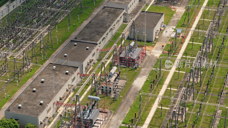 变电站设施鸟瞰图