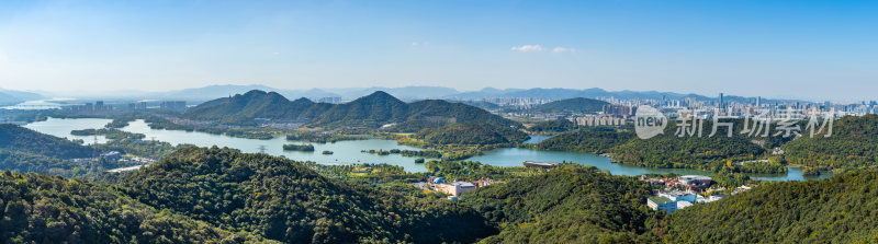 俯瞰杭州湘湖全景