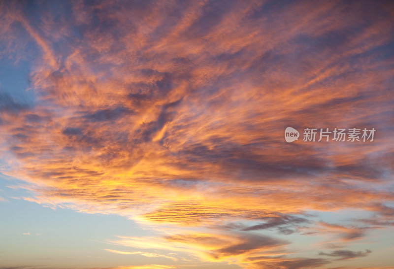 日落夕阳西下晚霞余晖火烧云自然景观