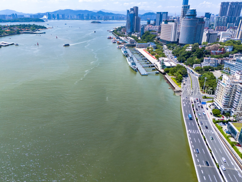 福建厦门城市风光鼓浪屿航拍图