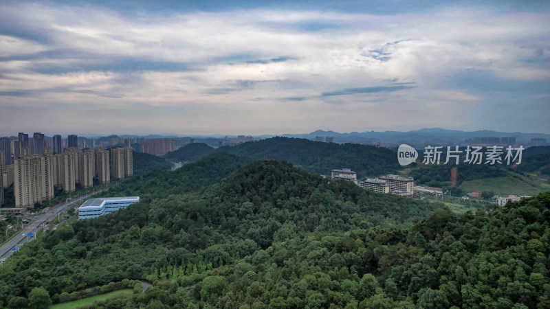 江西宜春禅都文化博览园崇圣禅寺航拍图