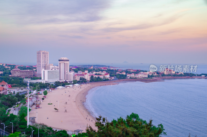 山东省青岛海湾夕阳风景