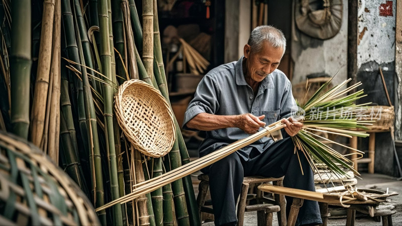 竹编工艺匠心独具传统非遗手工