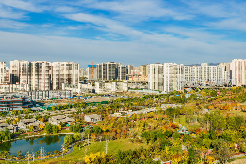 山西省太原市城市天际线景观