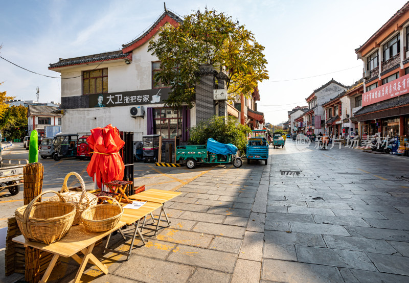 济宁竹竿巷中式风格街道景象景观