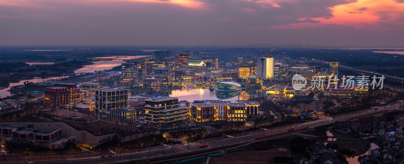 上海青浦华为练秋湖研发中心航拍