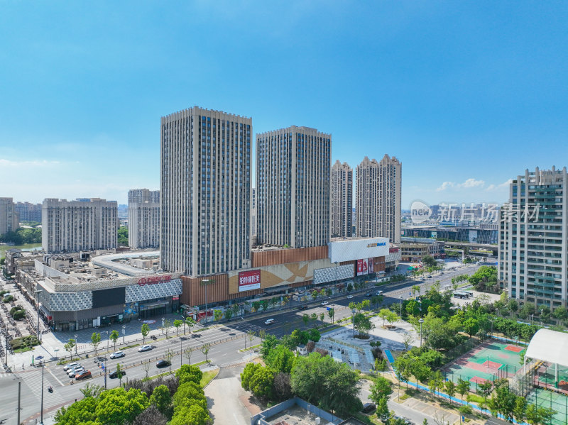 航拍昆山城市乡村建筑风光大景